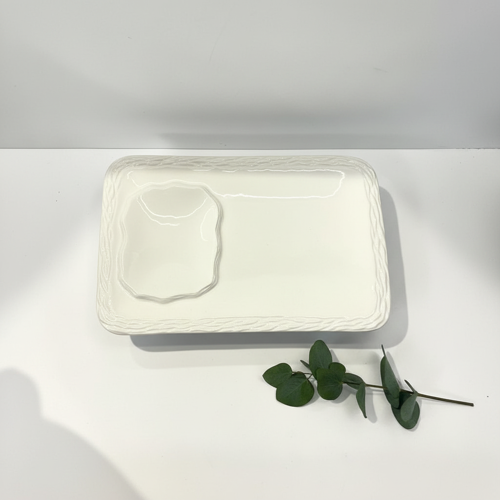 Alabaster Elevated Serveware Platter
