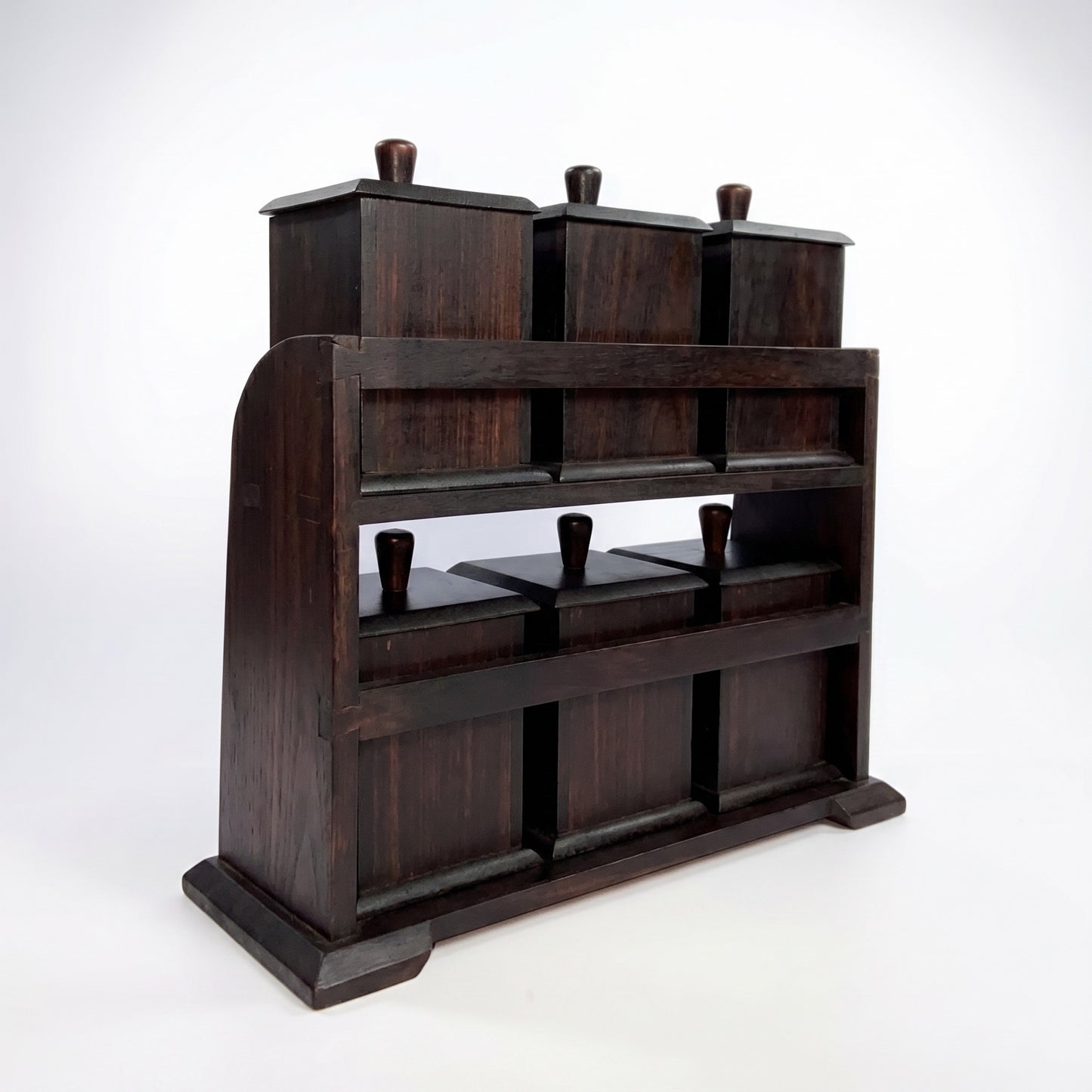 The Vista Glass & Wood Masala Set