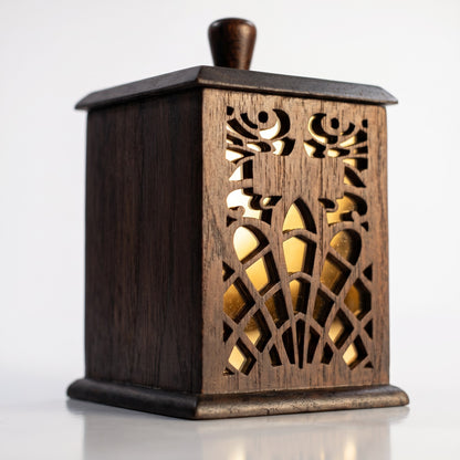 The Vista Glass & Wood Masala Set