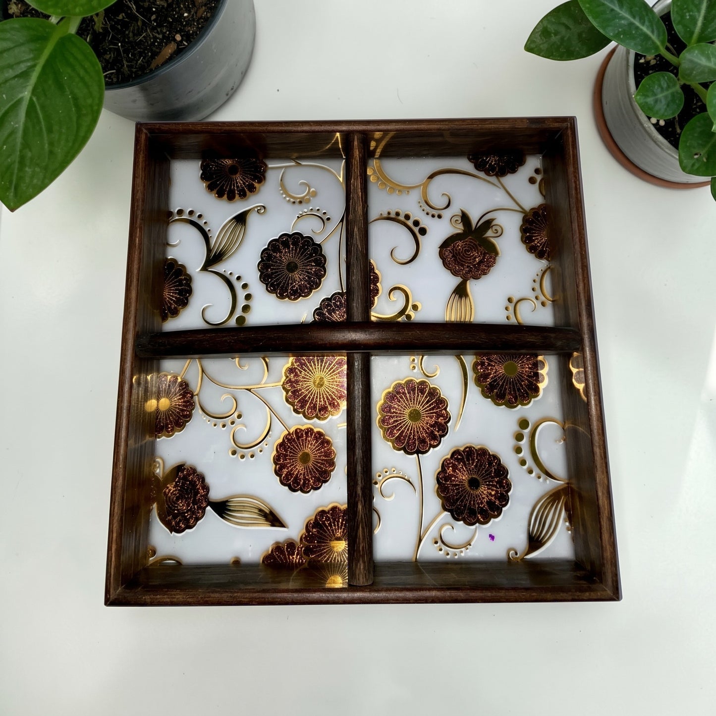Gilded Blossom Luxury Compartment Box