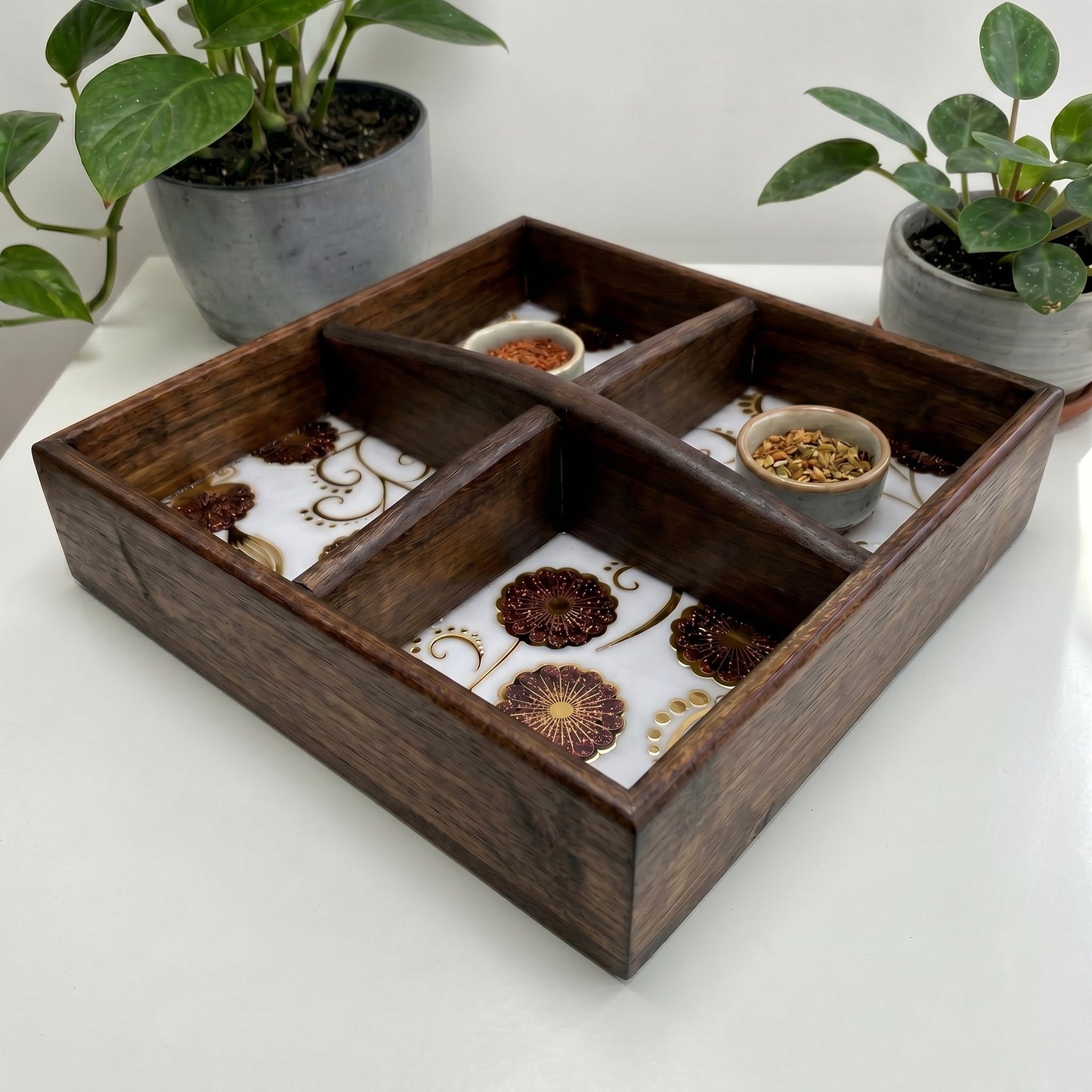 Gilded Blossom Luxury Compartment Box