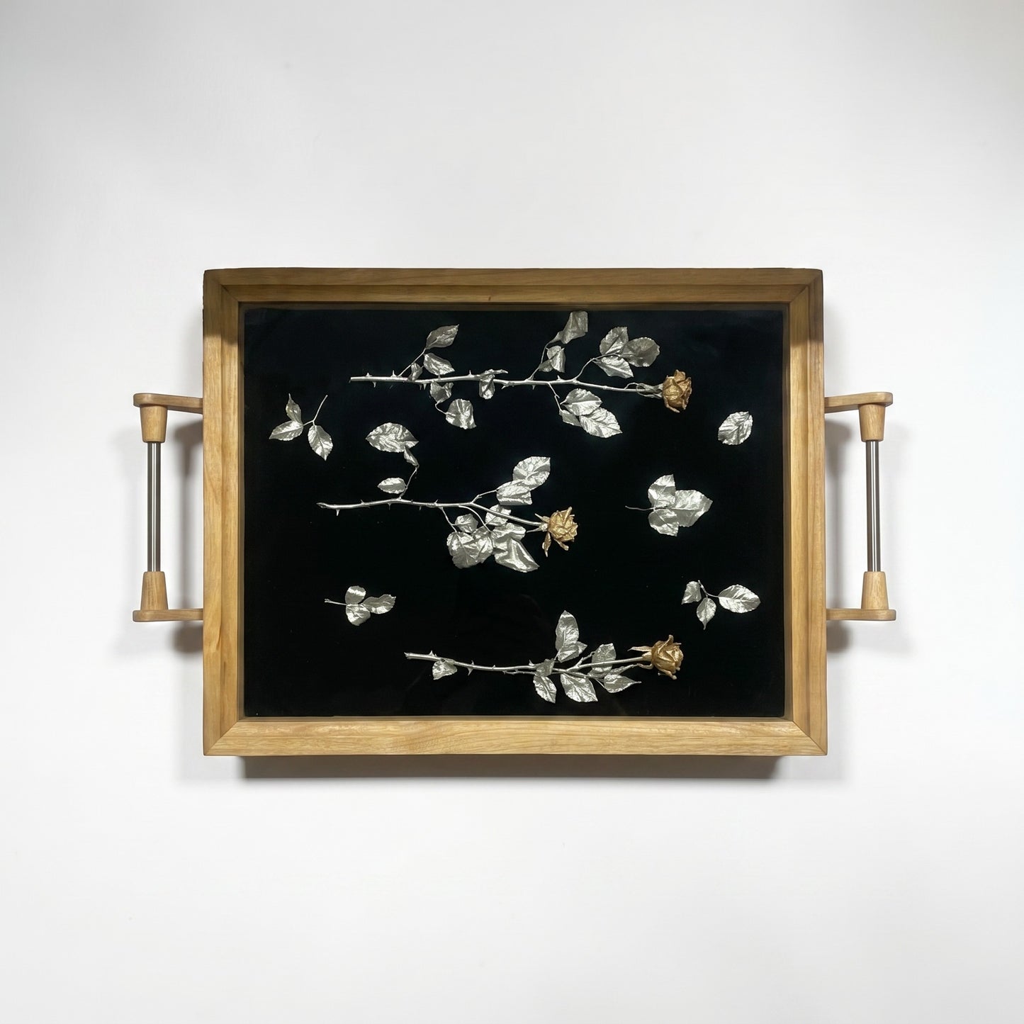 The Obsidian Floral Decorative Tray