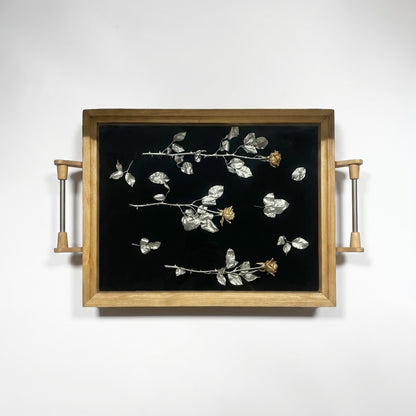 The Obsidian Floral Decorative Tray