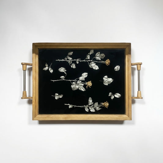 The Obsidian Floral Decorative Tray